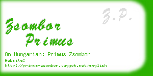 zsombor primus business card